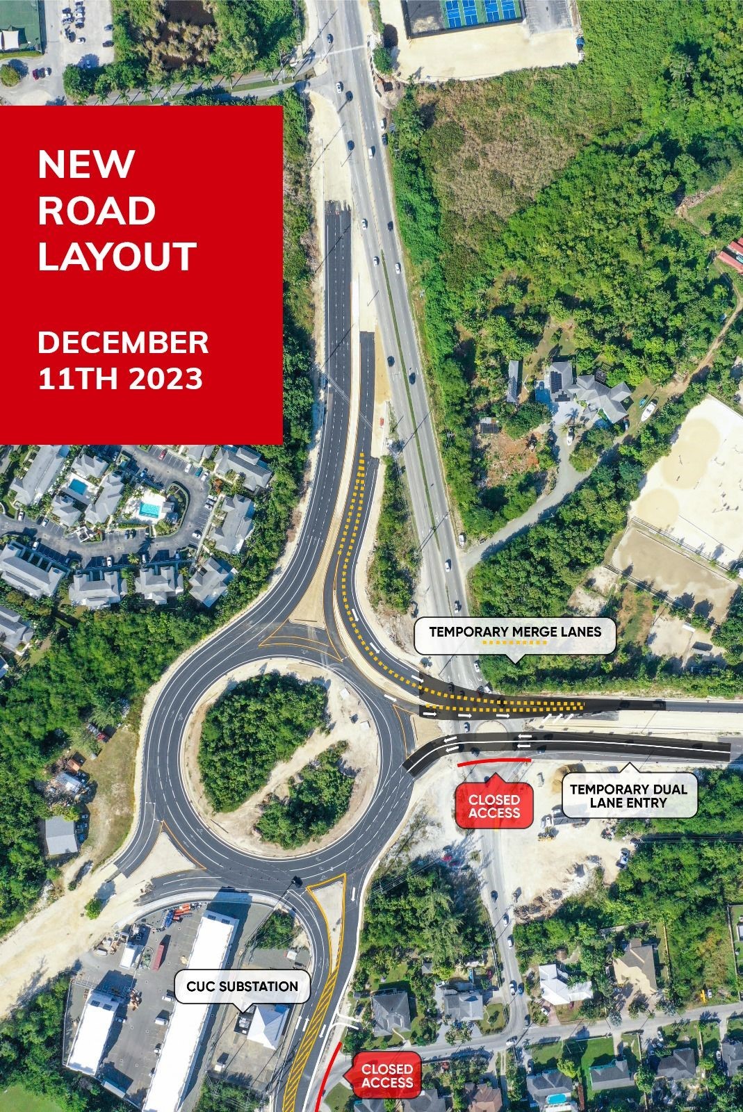 New road Layout at Bobby Thompson Way Roundabout New road Layout at Bobby Thompson Way Roundabout